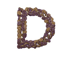 Doughnut Themed Font Letter D