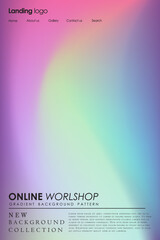 Shades of holographic. Futuristic holographic poster with gradient mesh.