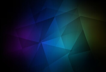 Obraz premium Dark Multicolor vector polygonal background.