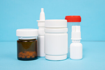 Set of drug bottle for pills and tablets
