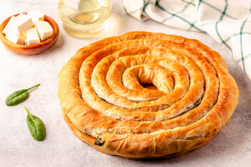 Spanakopita, greek phyllo pastry pie
