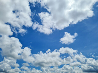 blue sky background with many white clouds