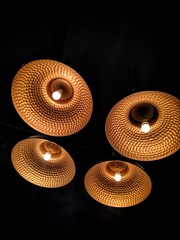 vintage lamp decorative in home, Business creativity and inspiration concepts with lightbulb and pencil on yellow background. motivation for success.think big ideas, light bulbs,india