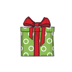 Hand-drawn coloured vector illustration of gift.