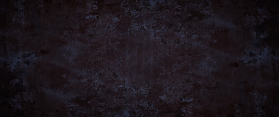 panorama black concrete background wall, abstract grunge loft texture