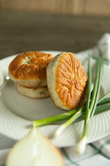egg and onion pies