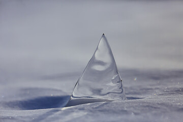 piece of ice baikal on ice, nature winter season crystal water transparent outdoor