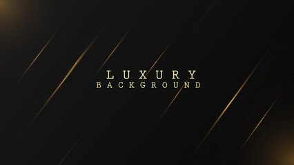 Golden lines luxury Abstract background black with gold lines, poster banner design vector illustration.