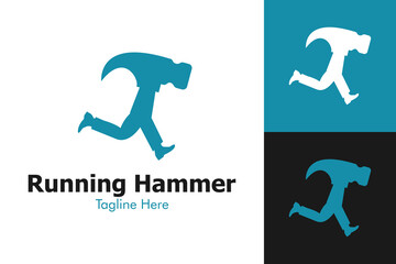 Illustration Vector Graphic of Running Hammer Logo. Perfect to use for Technology Company