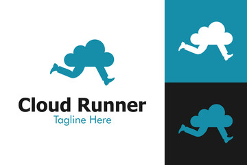 Illustration Vector Graphic of Cloud Runner Logo. Perfect to use for Technology Company