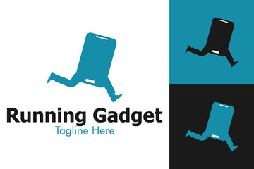 Illustration Vector Graphic of Running Gadget Logo. Perfect to use for Technology Company