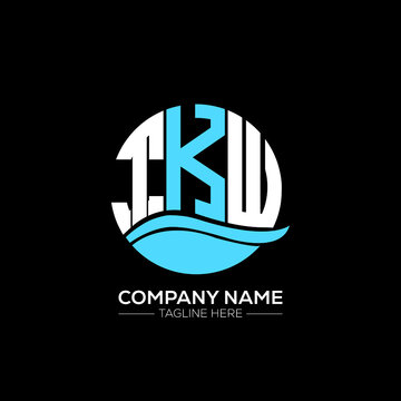 TKW logo monogram isolated on circle element design template, TKW letter logo design on black background. TKW creative initials letter logo concept.  TKW letter design.