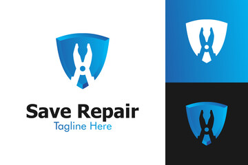 Illustration Vector Graphic of Save Repair Logo. Perfect to use for Technology Company