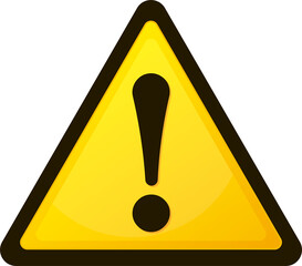 Triangular yellow caution mark
