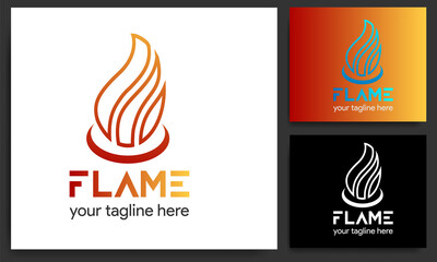 Smoke Fire Flame Torch Burn logo design inspiration