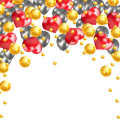 Balloon postcard and poster. Banner design for advertising and printed materials.