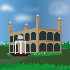 Mosque design on a greenfield