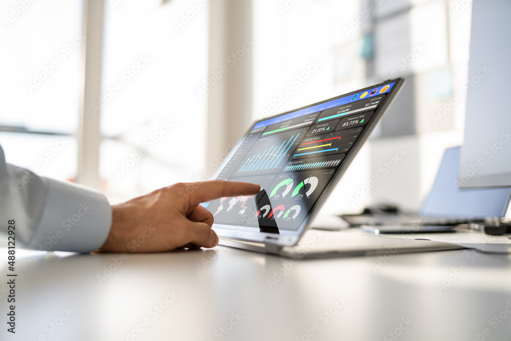 Poster KPI Data Analyst Dashboard. Information Technology