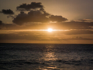 sunset in Runion Island 