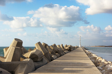 Obraz premium Marina of the city of Ashkelon on the Mediterranean Sea