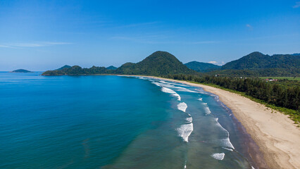 Aerial photo of Ujong Tiba beach, Aceh Besar District, Aceh Province