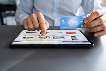 Online Shopping On Tablet. Internet Shop