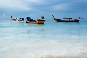 Fishing boat docking at the coast