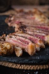 Beef Rib Eye steak slices