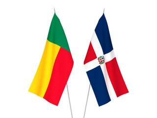 Naklejka premium Benin and Dominican Republic flags
