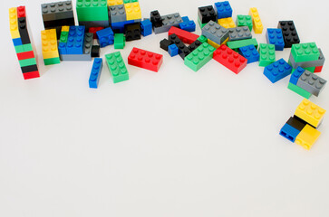 Building Blocks on a White Background 
