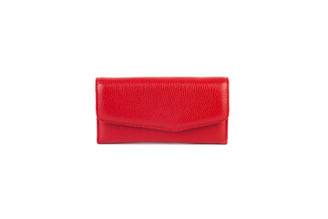Obraz premium Handmade Genuine Ladies and women Leather wallet, credit card holder, white background