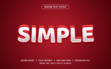 Modern Simple Editable Vector Text Effect.