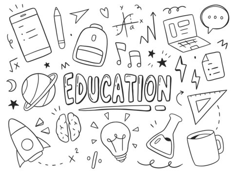 Education Vector illustration. Drawing doodle design