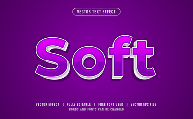 Purple Soft Editable Vector Text Effect.