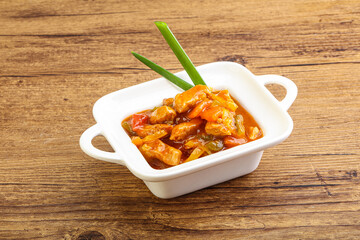 Meat goulash with vegetables