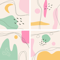 gentle background abstraction spots and smooth lines