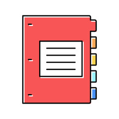 subject divider color icon vector illustration