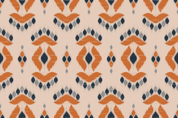 Ikat ethnic Indian seamless pattern. Design for background, wallpaper, vector illustration, fabric, clothing, batik, carpet, embroidery.