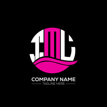 TML logo monogram isolated on circle element design template, TML letter logo design on black background. TML creative initials letter logo concept.  TML letter design.