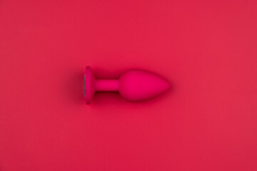 Sex toys on a pink background