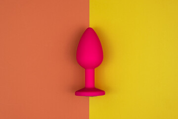 Sex toys on a pink background