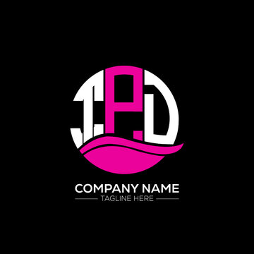 TPD logo monogram isolated on circle element design template, TPD letter logo design on black background. TPD creative initials letter logo concept.  TPD letter design.