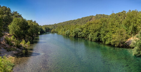 Fototapeta na wymiar Manavgat River in Antalya region, Turkey