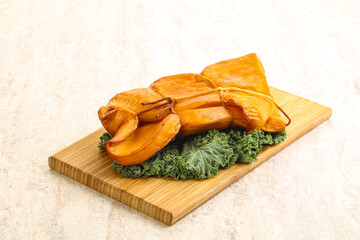 Smoked squid appetizer snack isolated