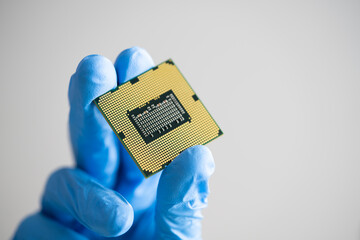 Computer Processor Technology. CPU Semiconductor Hardware