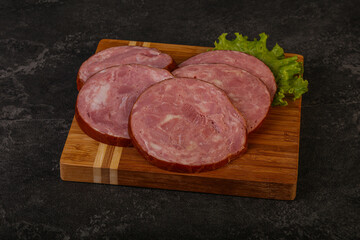 Slices of pork meat ham