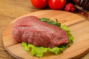 Raw beef piece for cooking