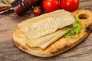 Raw cod fish for cooking