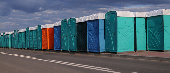 Portable toilets for outdoor events ...