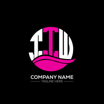 TTW logo monogram isolated on circle element design template, TTW letter logo design on black background. TTW creative initials letter logo concept.   TTW letter design.